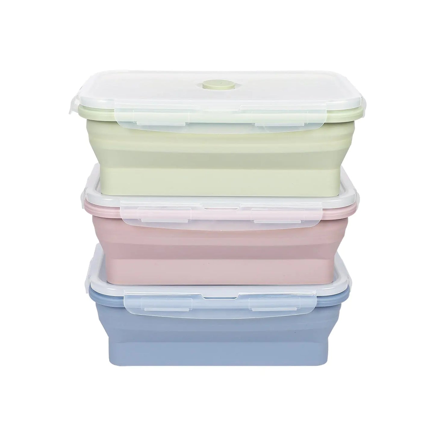SlimStack™ Containers by Keto Essentials – Collapsible Silicone Food Storage