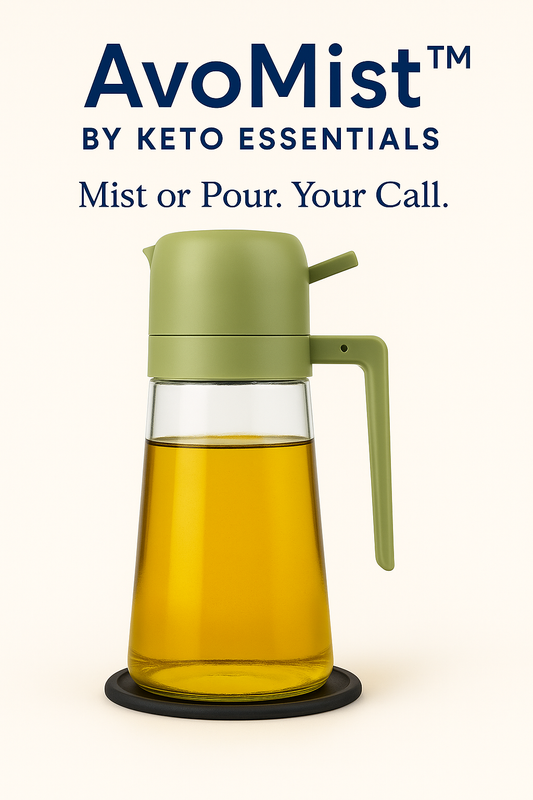 AvoMist™ by Keto Essentials – 2-in-1 Avocado Oil Sprayer & Dispenser